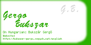gergo bukszar business card